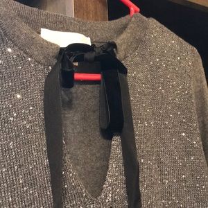 Michael Kors sweater with silver sequins.